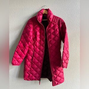 Magenta Eddie Bauer Down Puffy Parka, size medium